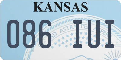 KS license plate 086IUI