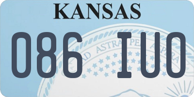 KS license plate 086IUO