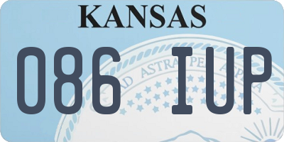 KS license plate 086IUP