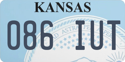 KS license plate 086IUT