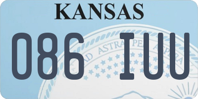 KS license plate 086IUU