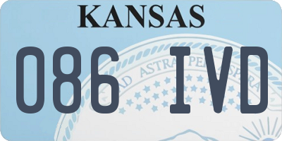 KS license plate 086IVD