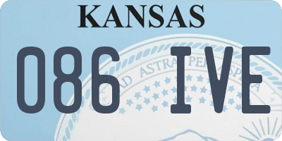 KS license plate 086IVE
