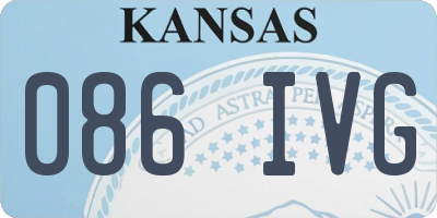 KS license plate 086IVG