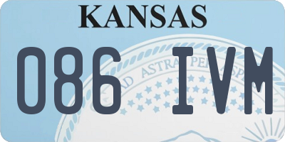 KS license plate 086IVM