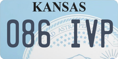 KS license plate 086IVP
