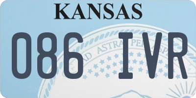 KS license plate 086IVR