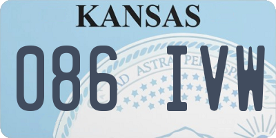 KS license plate 086IVW
