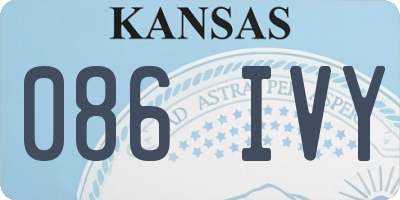 KS license plate 086IVY