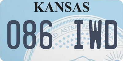 KS license plate 086IWD
