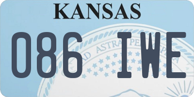 KS license plate 086IWE