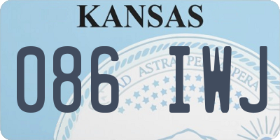 KS license plate 086IWJ