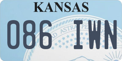 KS license plate 086IWN