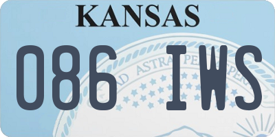 KS license plate 086IWS