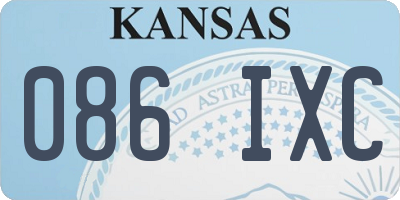 KS license plate 086IXC