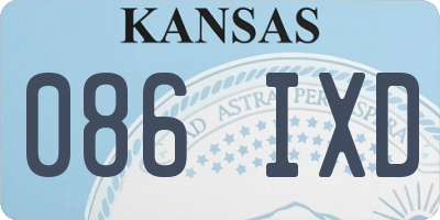 KS license plate 086IXD