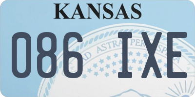 KS license plate 086IXE