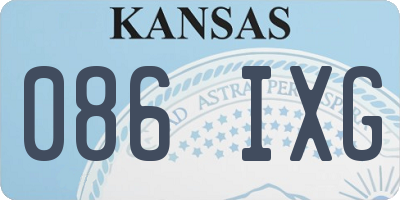 KS license plate 086IXG