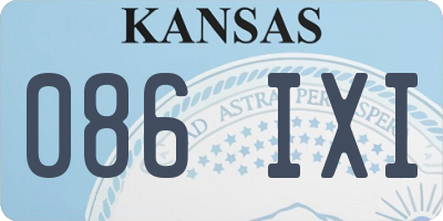 KS license plate 086IXI