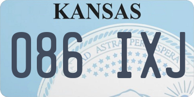 KS license plate 086IXJ