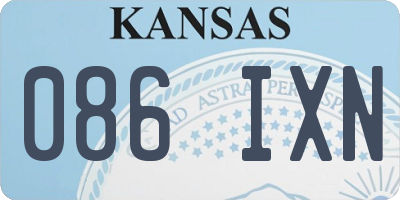 KS license plate 086IXN