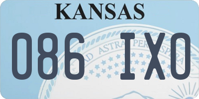KS license plate 086IXO
