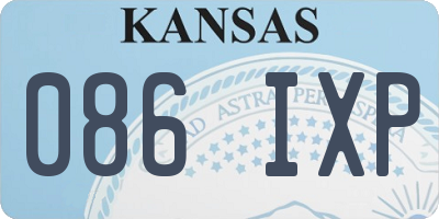 KS license plate 086IXP
