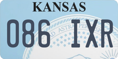 KS license plate 086IXR