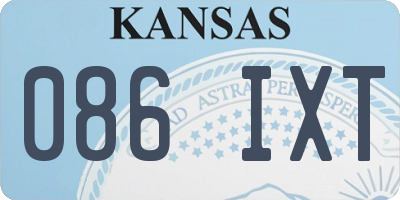 KS license plate 086IXT