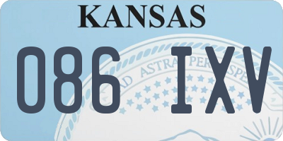 KS license plate 086IXV
