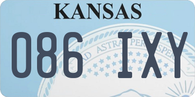 KS license plate 086IXY