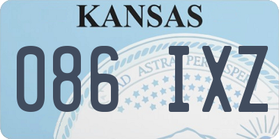 KS license plate 086IXZ