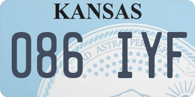 KS license plate 086IYF