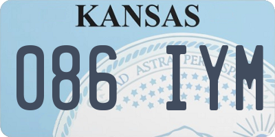 KS license plate 086IYM