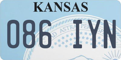 KS license plate 086IYN