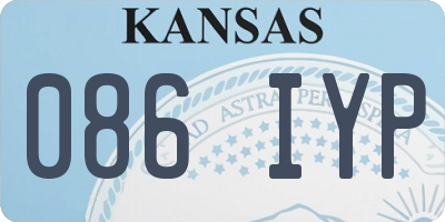 KS license plate 086IYP
