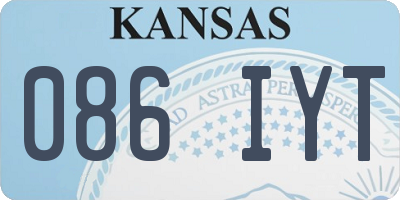 KS license plate 086IYT