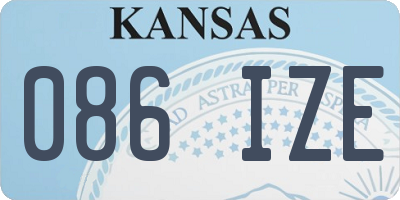 KS license plate 086IZE