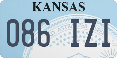 KS license plate 086IZI