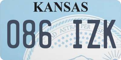 KS license plate 086IZK