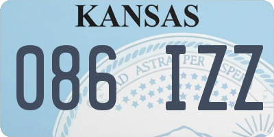 KS license plate 086IZZ