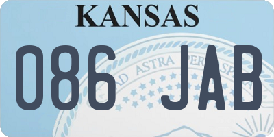 KS license plate 086JAB