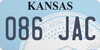 KS license plate 086JAC