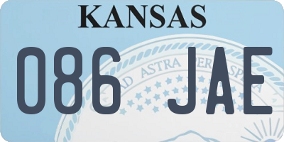 KS license plate 086JAE