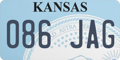 KS license plate 086JAG