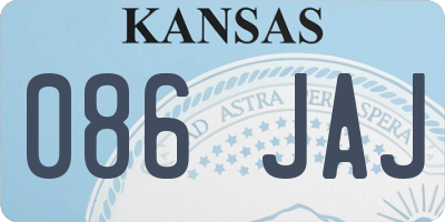 KS license plate 086JAJ