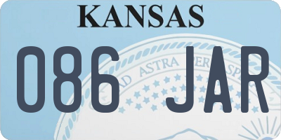 KS license plate 086JAR
