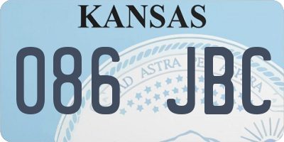 KS license plate 086JBC