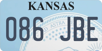 KS license plate 086JBE