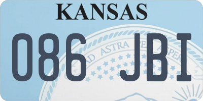 KS license plate 086JBI